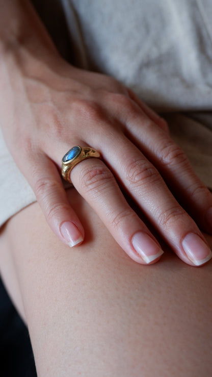 JARA Gold plate 925 with Labradorite stone