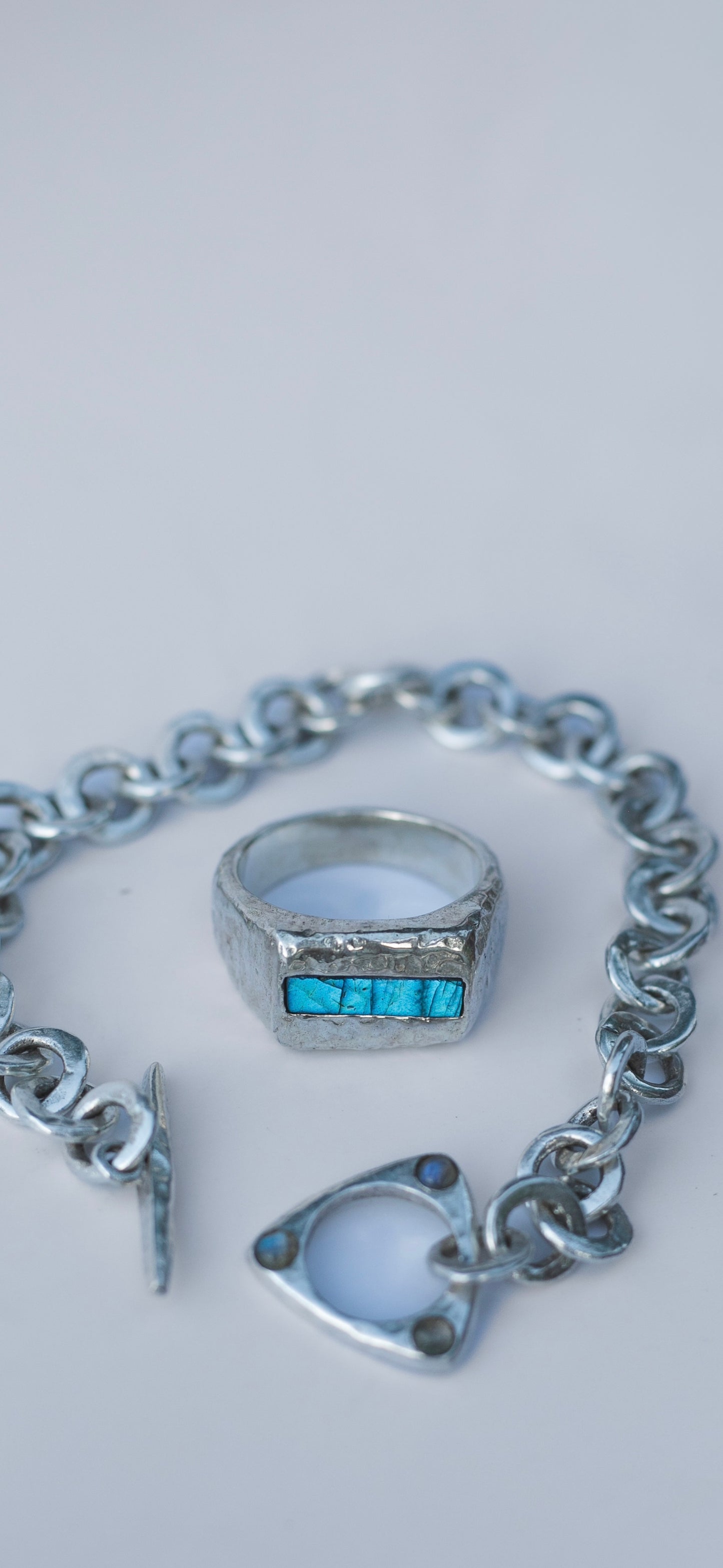 ALBI 925 silver with Labradorite Stone